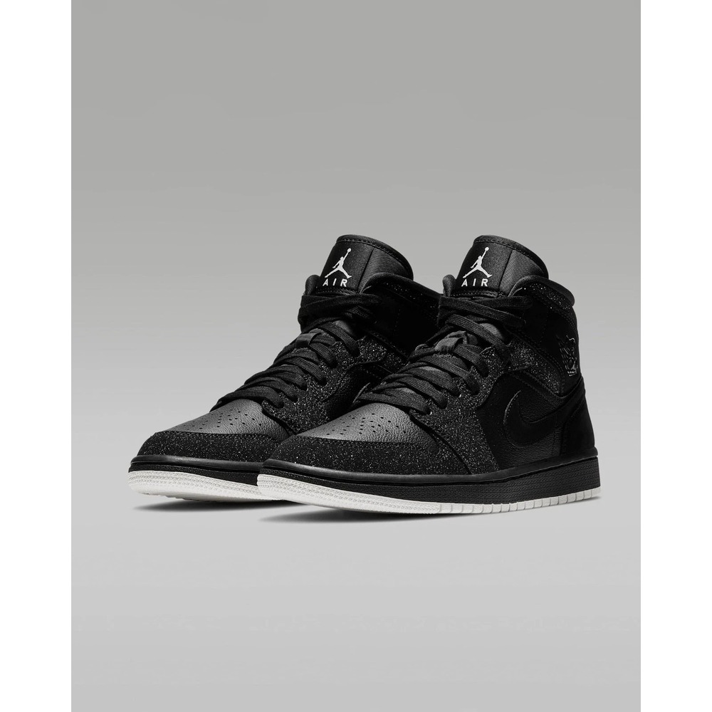 RARE! Air Jordan 1 Mid Speckled Black Glitter Wmns | BQ6472-001 (2019) NEW